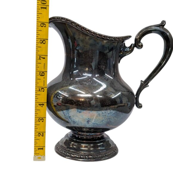 Vtg Reed Barton Old London 7025 Water Pitcher Sliver Plated 8 HP 8.5" x 9.5" - Picture 8 of 13